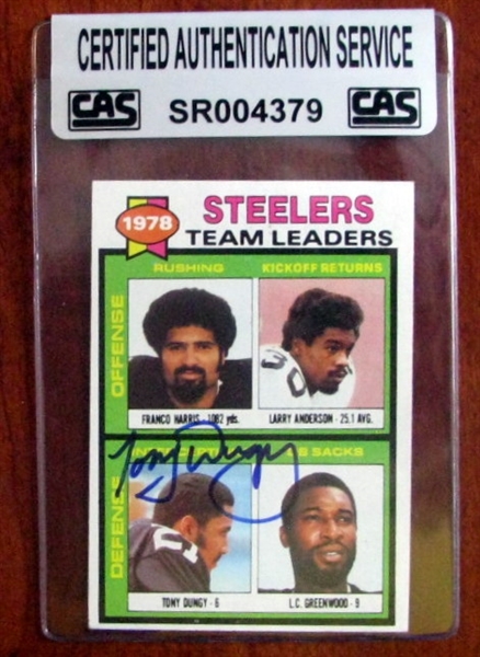 TONY DUNGY SIGNED CARD - CAS AUTHENTICATED