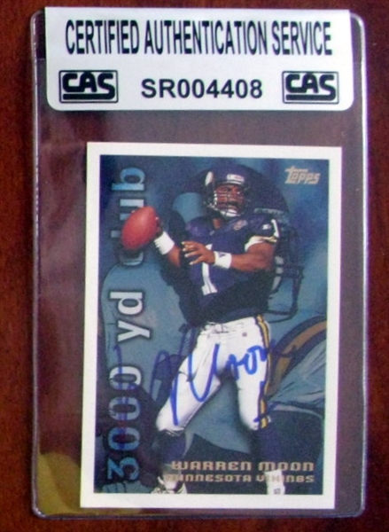 WARREN MOON SIGNED CARD - CAS AUTHENTICATED