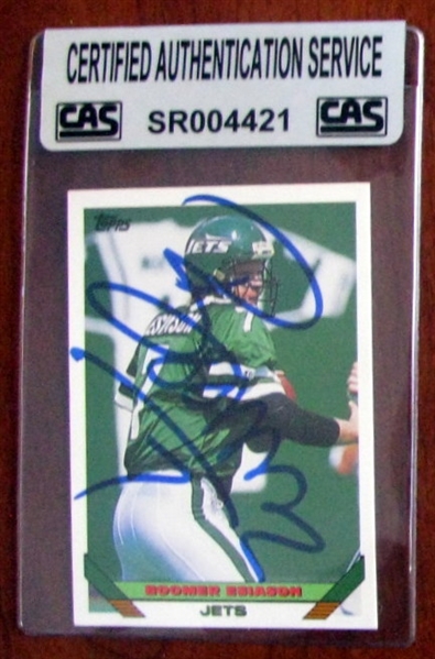 BOOMER ESIASON SIGNED CARD - CAS AUTHENTICATED