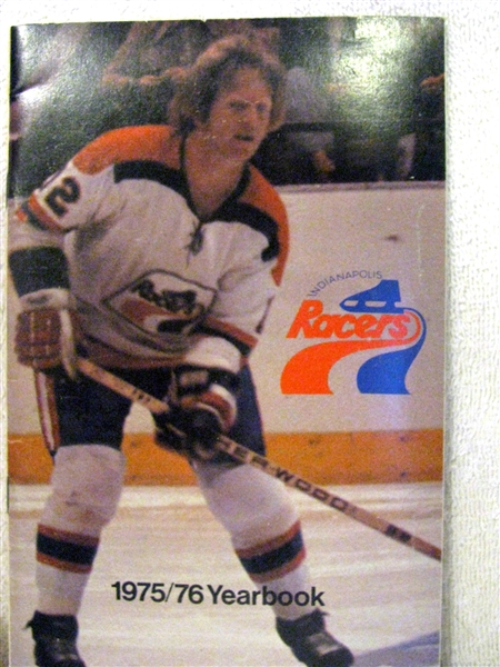 1975-76 WHA INDIANAPOLIS RACERS YEARBOOK / MEDIA GUIDE
