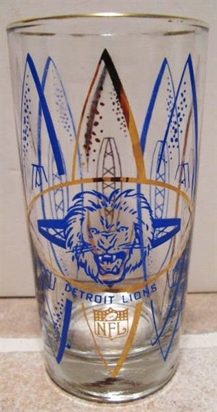VINTAGE DETROIT LIONS LARGE HEDY GLASS