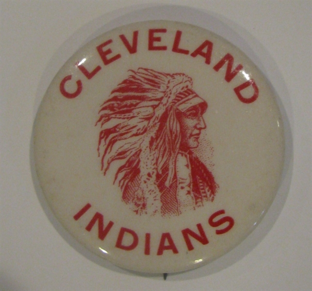 40's/50's CLEVELAND INDIANS PIN - MASCOT w/HEADDRESS