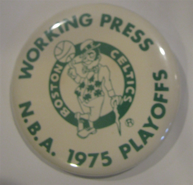 1975 BOSTON CELTICS PLAY-OFF PRESS PIN