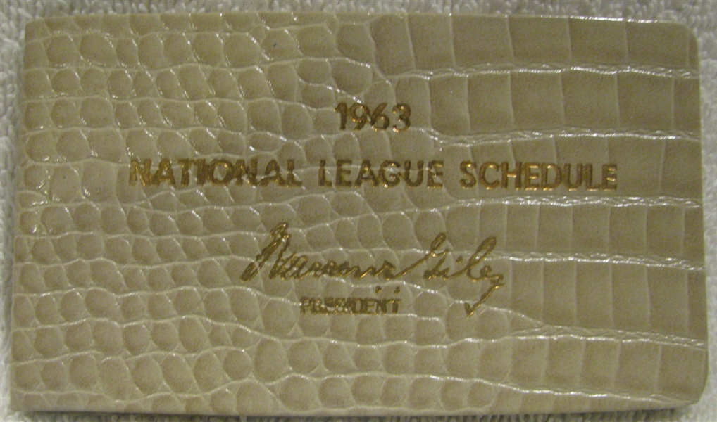 1963 NATIONAL LEAGUE SCHEDULE BOOKLET- NATIONAL LEAGUE ISSUE