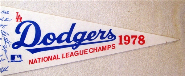 1978 LOS ANGELES DODGERS NATIONAL LEAGUE CHAMPS PENNANT