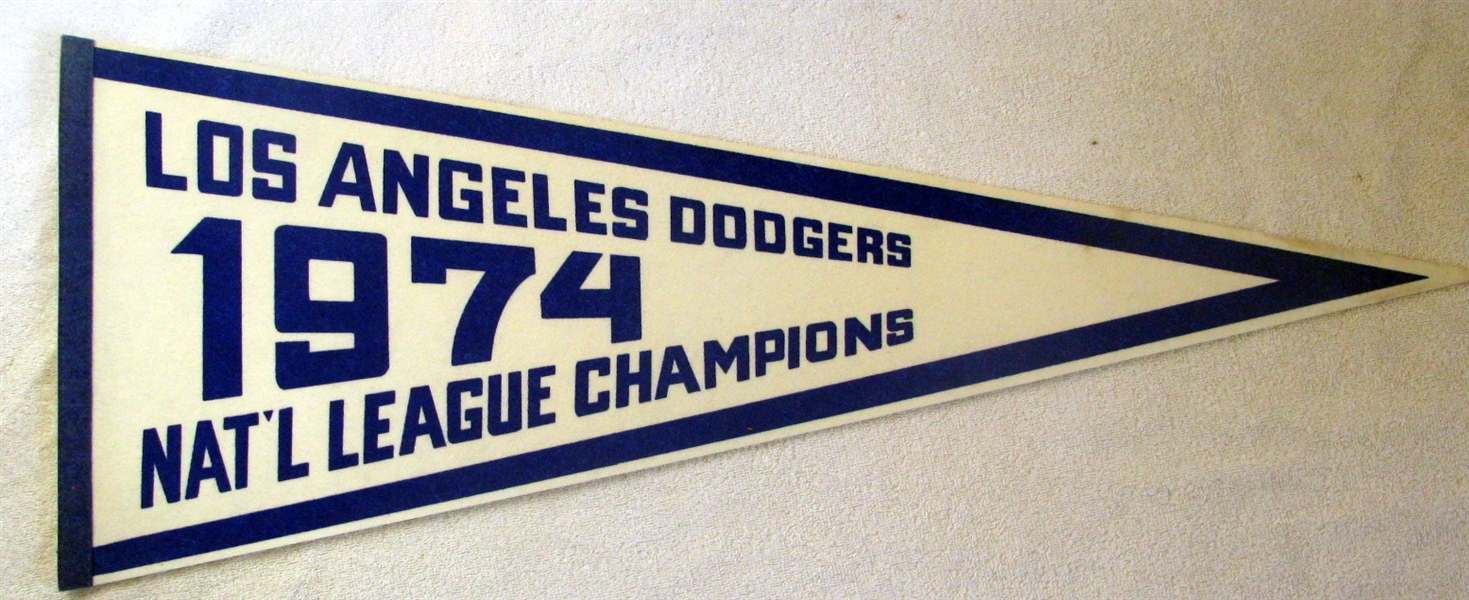 1974 LOS ANGLES DODGERS WORLD SERIES PENNANTS - 2