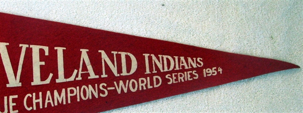 1954 CLEVELAND INDIANS WORLD SERIES PENNANT