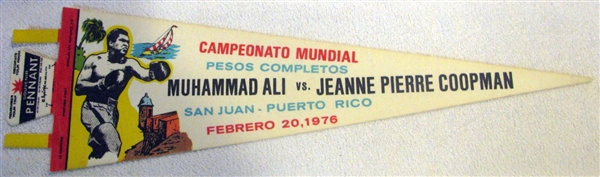 1976 MUHAMMAD ALI vs JEANNE PIERRE COOPMAN PENNANT