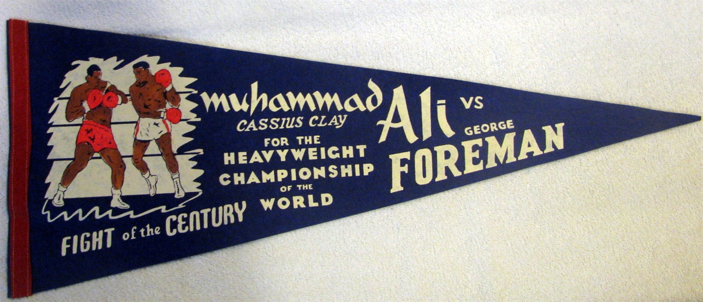 1974 MUHAMMAD ALI vs GEORGE FOREMAN PENNANT