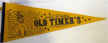 VINTAGE "HALL OF FAME" OLD TIMERS  PENNANT w/PLAYER NAMES