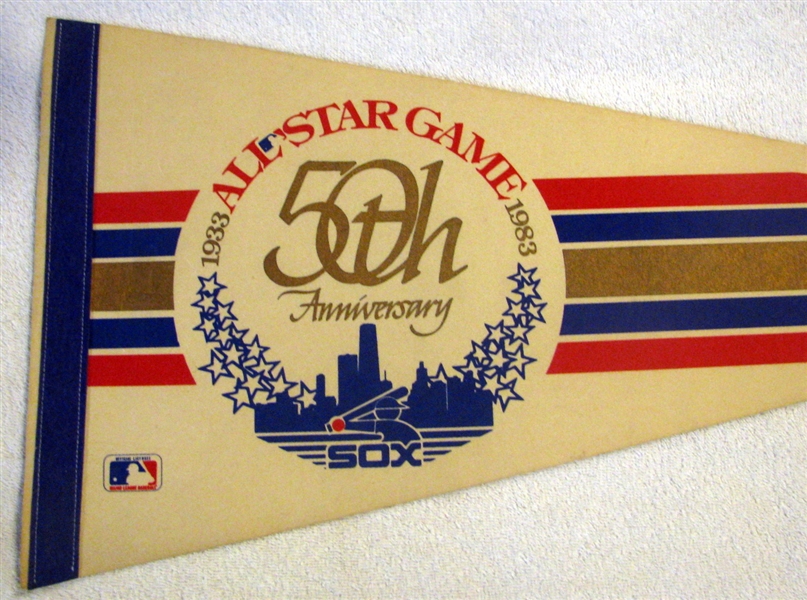 1983 ALL-STAR GAME PENNANT @ COMISKEY PARK - 50th ANNIVERSARY