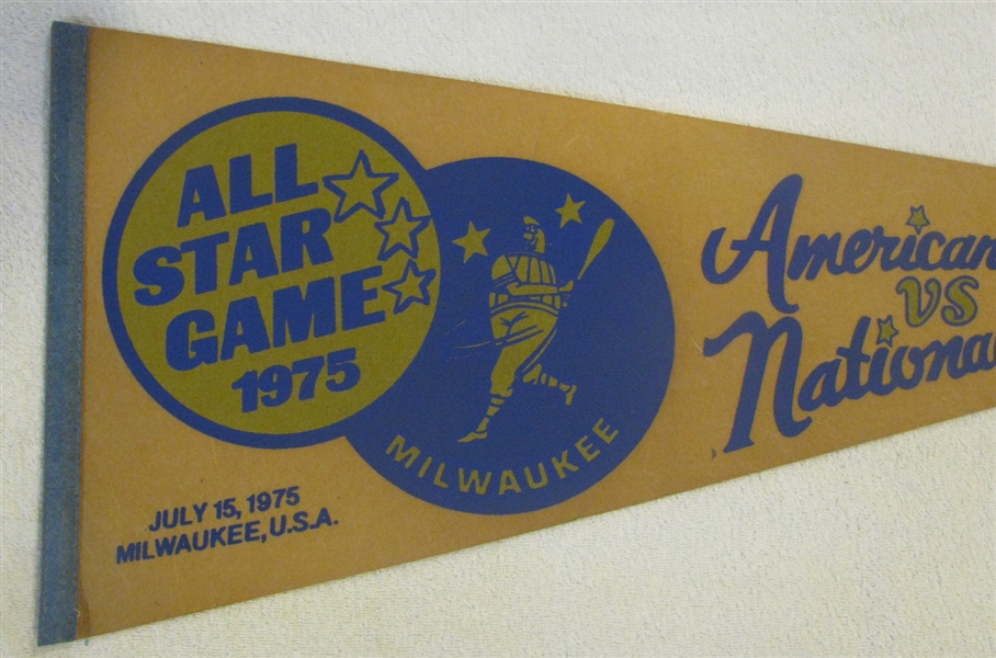 1975 ALL-STAR GAME PENNANT @ MILWAUKEE COUNTY STADIUM