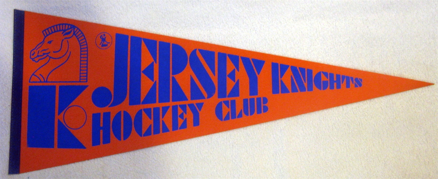 1973-74 WHA JERSEY KNIGHTS PENNANT
