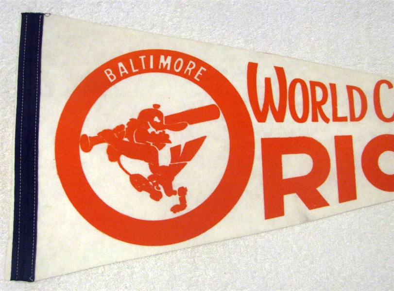 VINTAGE BALTIMORE ORIOLES WORLD CHAMPIONS PENNANT
