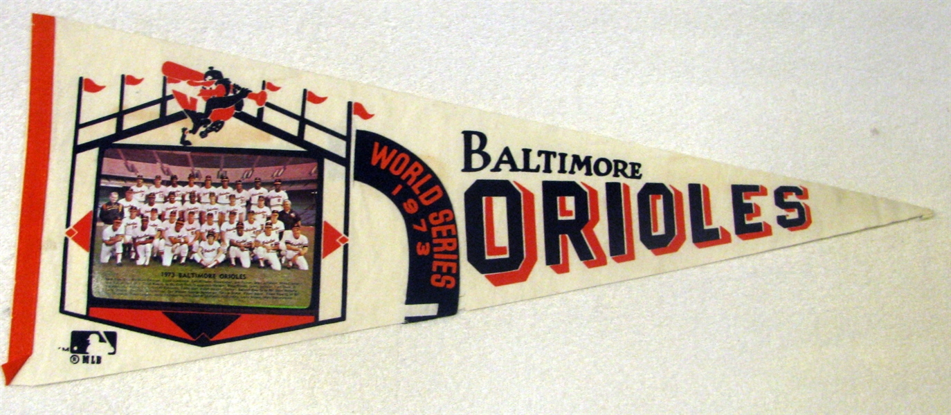 1973 BALTIMORE ORIOLES WORLD SERIES PENNANT