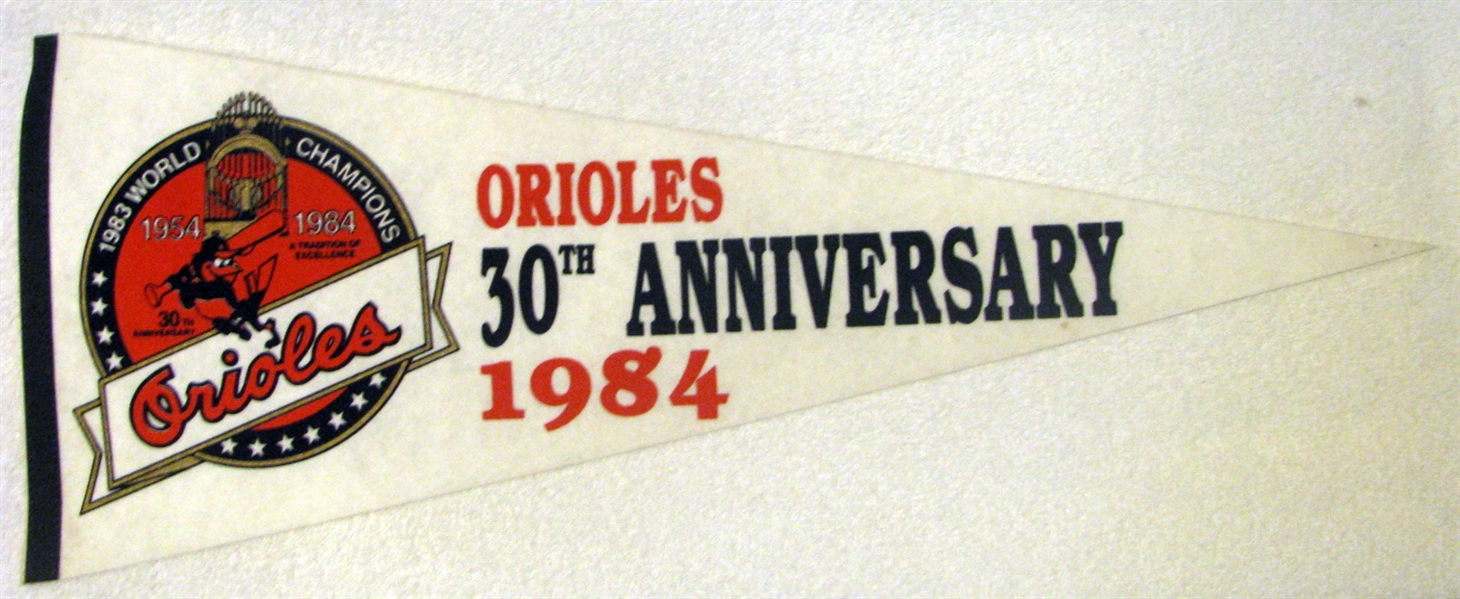 1984 BALTIMORE ORIOLES 30th ANNIVERSARY PENNANT