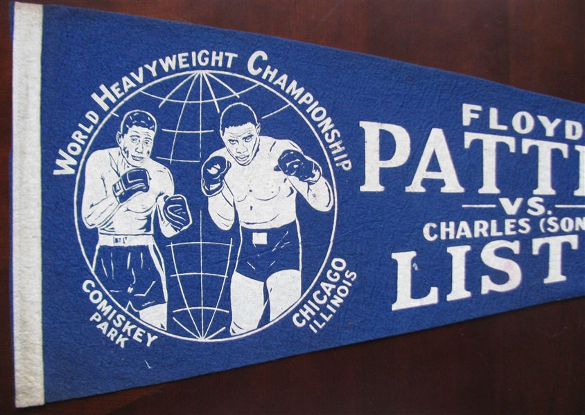 1962 PATTERSON vs LISTON WORLD HEAVWEIGHT CHAMPIONSHIP PENNANT