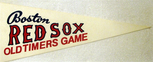 VINTAGE BOSTON RED SOX OLD TIMERS DAY GAME PENNANT