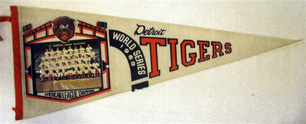 1968 DETROIT TIGERS WORLD SERIES PHOTO PENNANT