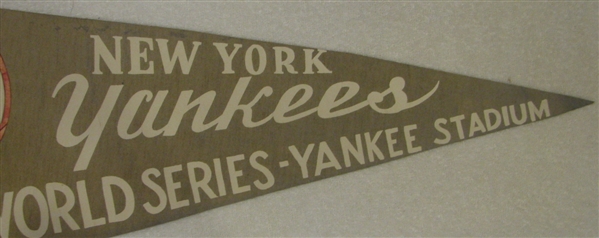 1958 NEW YORK YANKEES WORLD SERIES PENNANT