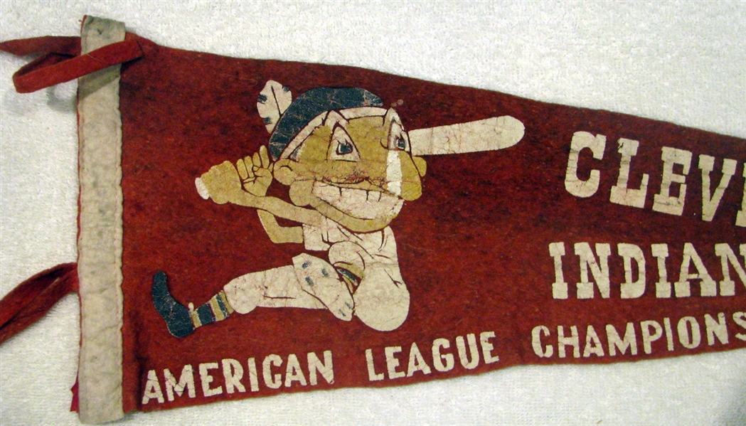 1948 CLEVELAND INDIANS WORLD SERIES PENNANT