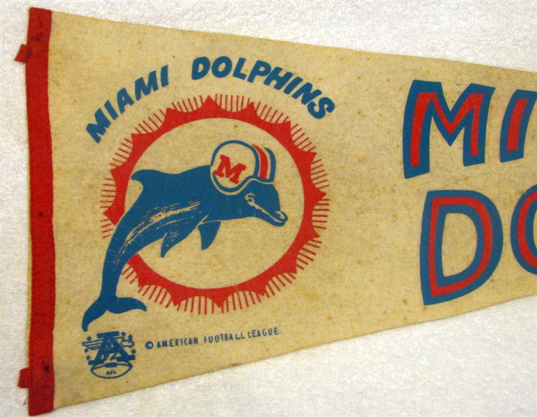 60's AFL MIAMI DOLPHINS PENNANT