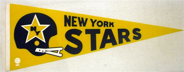1974 WFL NEW YORK STARS PENNANT