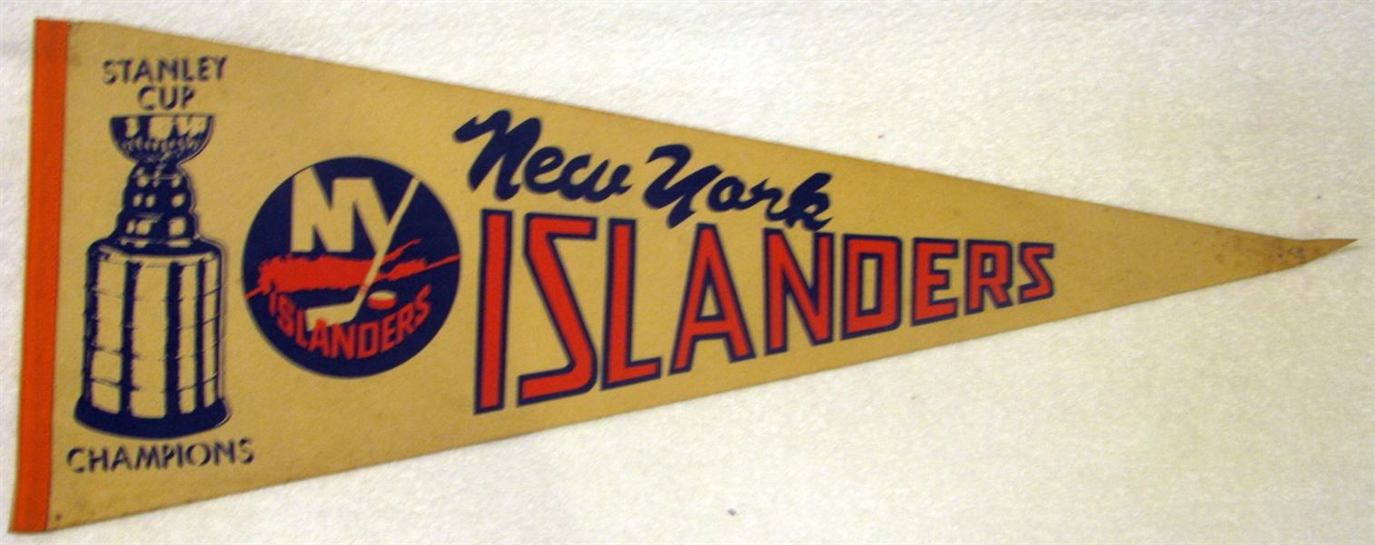80's NEW YORK ISLANDERS STANLEY CUP CHAMPIONS PENNANT