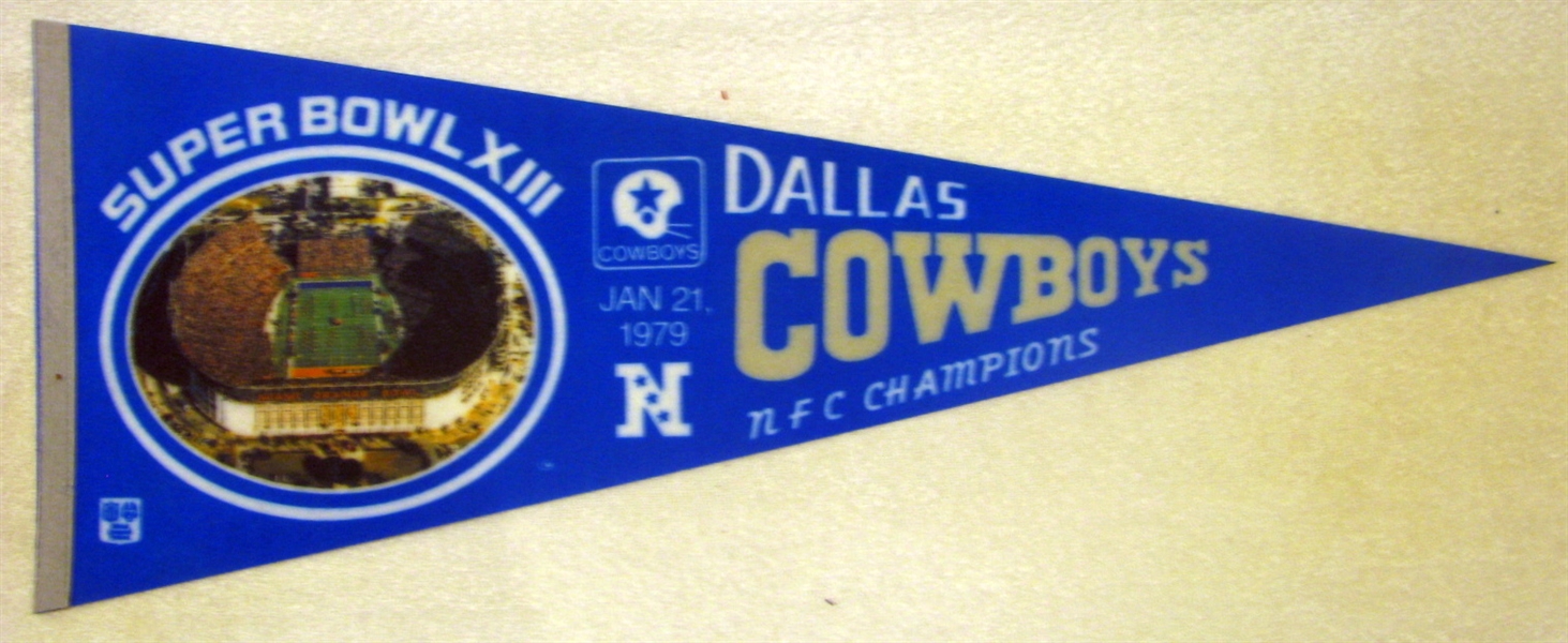 VINTAGE SUPER BOWL XIII PENNANT - COWBOYS ISSUE