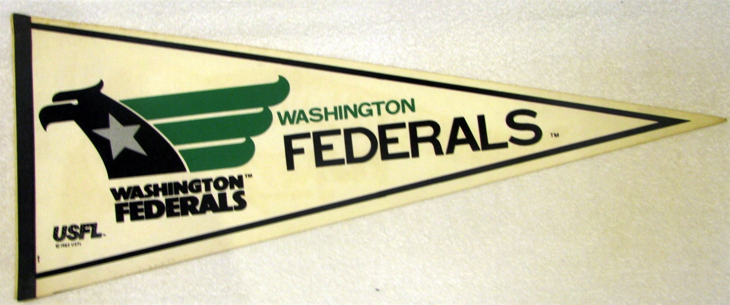 80's USFL WASHINGTON FEDERALS PENNANT