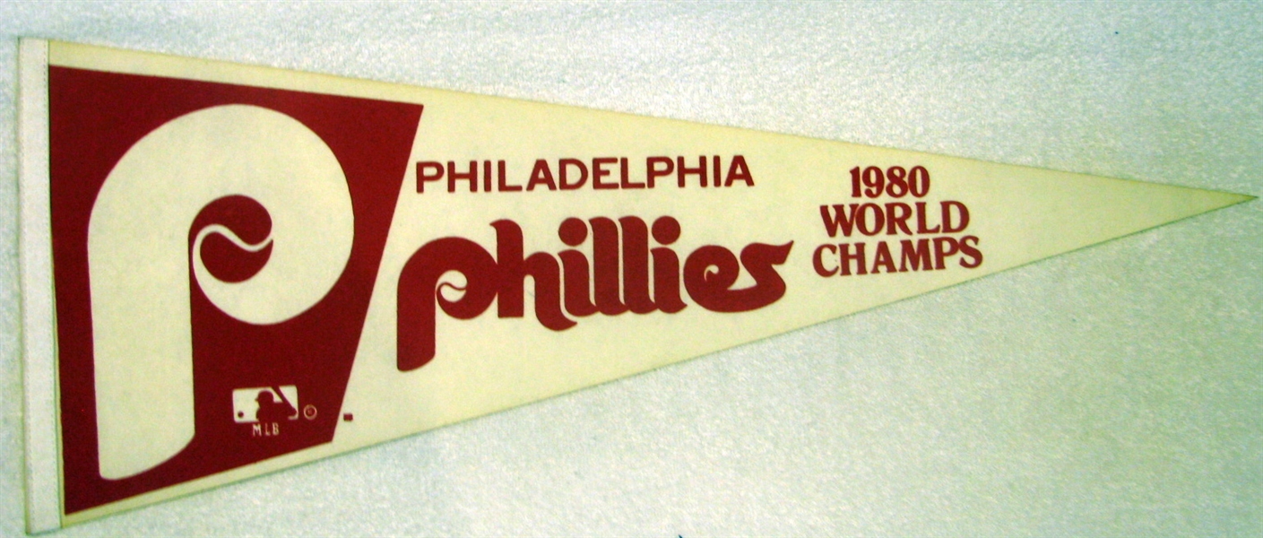 1980 PHILADELPHIA PHILLIES WORLD CHAMPS PENNANT