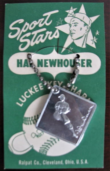 VINTAGE 50's HAL NEWHOUSER  LUCKY KEY CHARM w/HEADER CARD