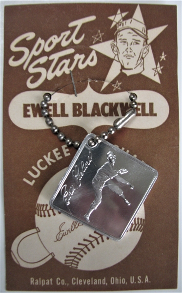VINTAGE 50's EWELL BLACKWELL LUCKY KEY CHARM w/HEADER CARD