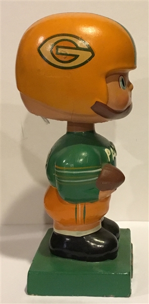 60's GREEN BAY PACKERS SQUARE NFL EMBOSSED BOBBING HEAD