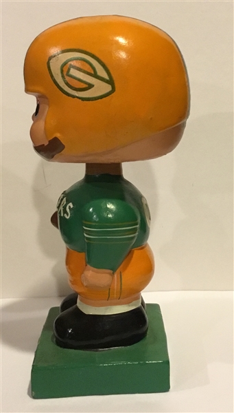 60's GREEN BAY PACKERS SQUARE NFL EMBOSSED BOBBING HEAD