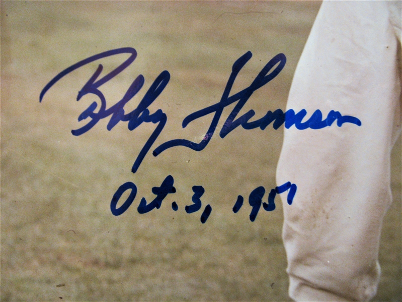 BOBBY THOMPSON OCT. 3, 1951 SIGNED 8 X 10 PHOTO w/CAS COA