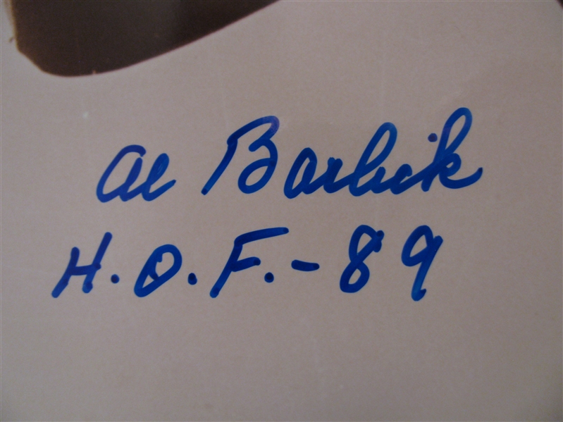 AL BARLICK HOF 89 SIGNED 8 X 10 PHOTO w/CAS COA