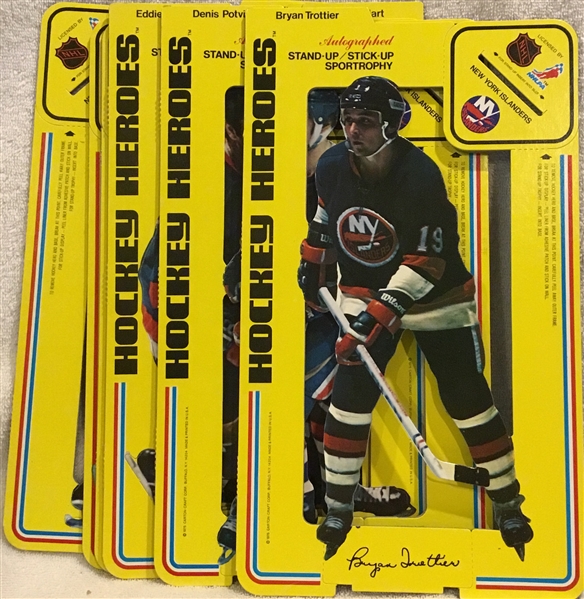 1975 NEW YORK ISLANDERS HOCKEY HEROES STAND-UP PLAYER PLAQUES - 6 PLAYERS