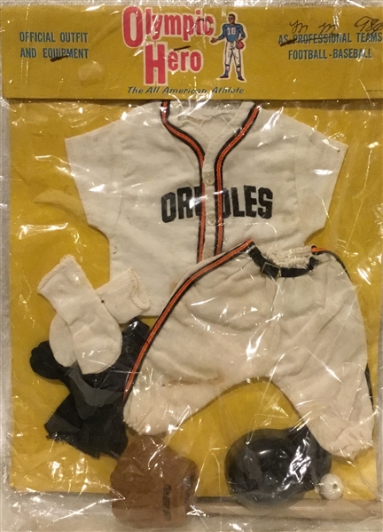 60's BALTIMORE ORIOLES JOHNNY HERO OUTFIT - SEALED ON CARD