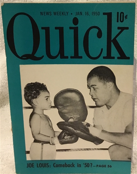 JANUARY 16, 1950 QUICK MAGAZINE w/JOE LOUIS COVER