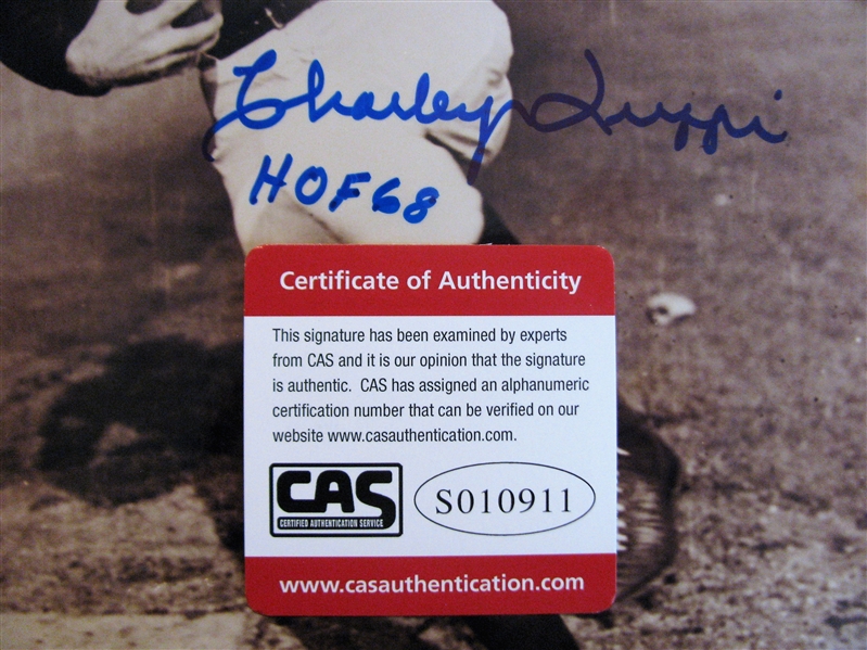CHARLEY TRIPPI HOF 68 SIGNED COLOR PHOTO /CAS AUTHENTICATED