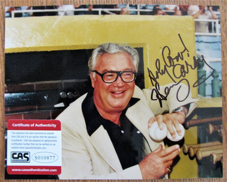 HARRY CAREY HOLY COW SIGNED COLOR PHOTO /CAS AUTHENTICATED