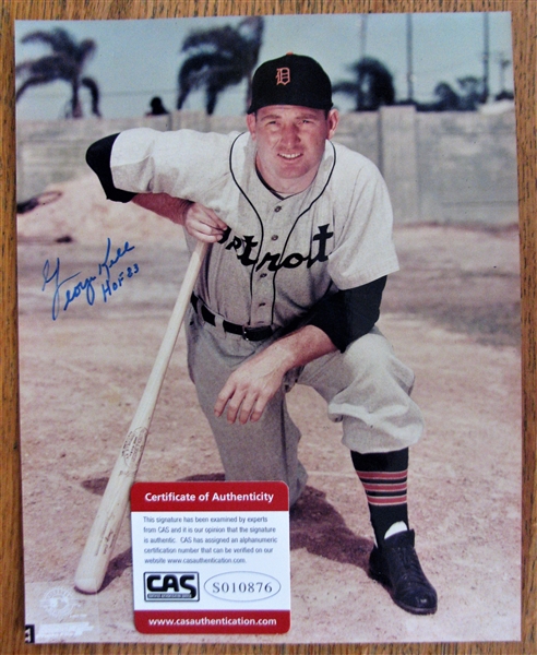 GEORGE KELL HOF 83 SIGNED COLOR PHOTO /CAS AUTHENTICATED