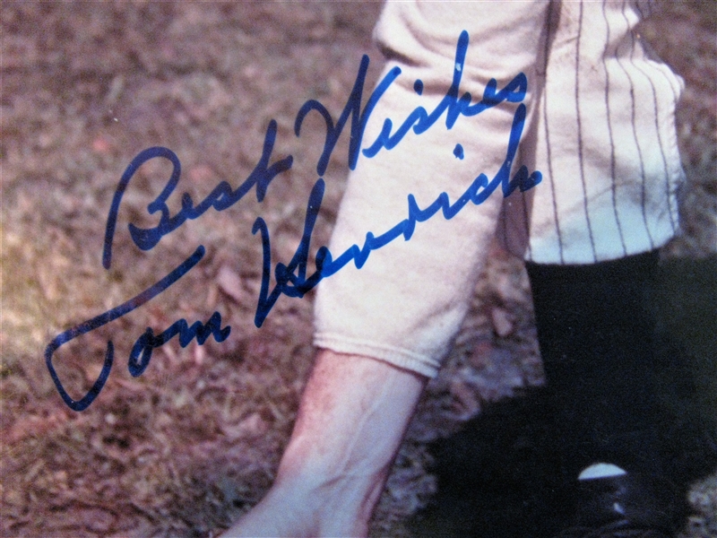 BEST WISHES TOMMY HENRICH SIGNED COLOR PHOTO w/SGC