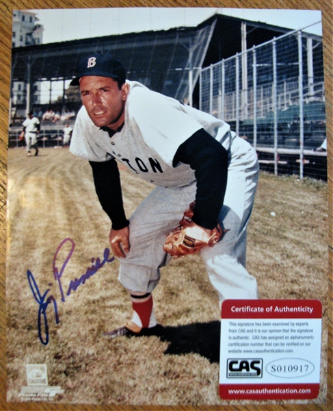 JIMMY PIERSALL SIGNED COLOR PHOTO /CAS AUTHENTICATED