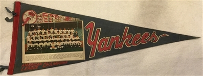 1963 NEW YORK YANKEES "AMERICAN LEAGUE CHAMPIONS" PENNANT