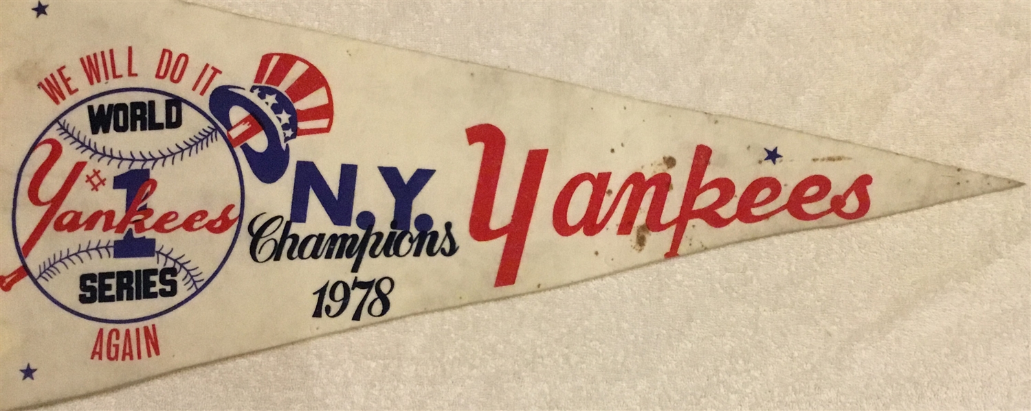 1978 NEW YORK YANKEES WORLD SERIES PENNANT