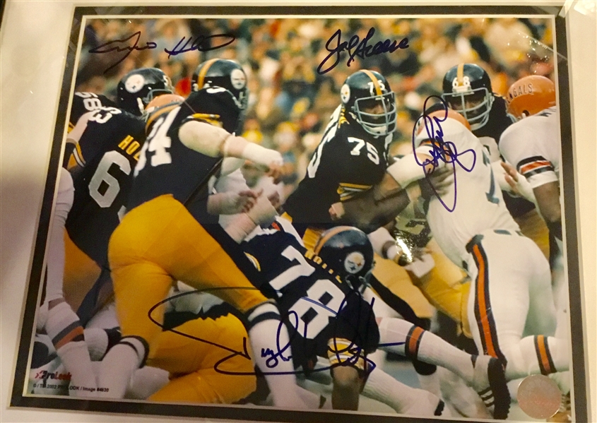 PITTSBURGH STEELERS STEEL CURTAIN SIGNED PHOTO - FRAMED