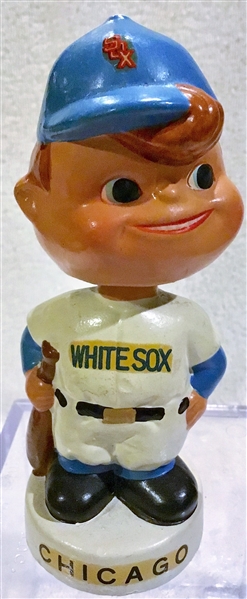 60's CHICAGO WHITE SOX mini BOBBING HEAD - MOON FACE VARIATION