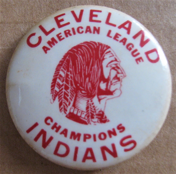 VINTAGE CLEVELAND INDIANS AMERICAN LEAGUE CHAMPIONS PIN